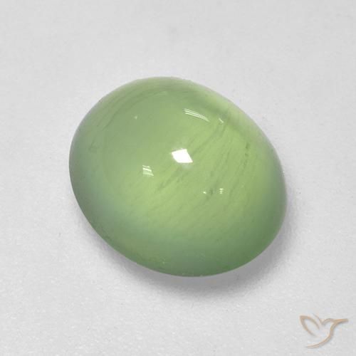 3.55ct Natural Yellowish Green Prehnite, Oval, Transparent