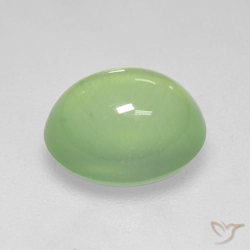 Prehnite Gemstone in 10 x 8 mm (calibrated) Size for Sale, Prehnite Stone in Yellowish Green Color