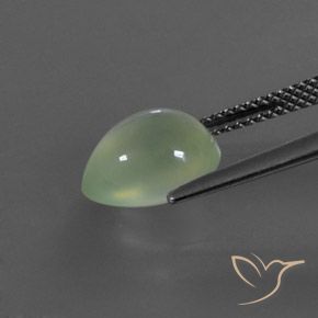 Prehnite Gemstone in 10 x 8 mm (calibrated) Size for Sale, Prehnite Stone in Light Green Color