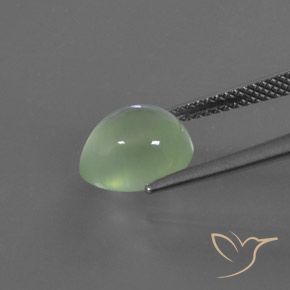 Prehnite Gemstone in 10 x 8 mm (calibrated) Size for Sale, Prehnite Stone in Light Yellow Green Color