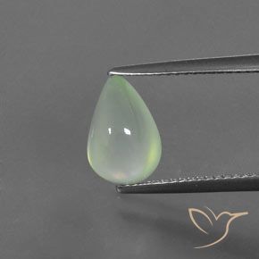 2.80ct Natural Pale Yellowish Green Prehnite, Pear Shape, Transparent