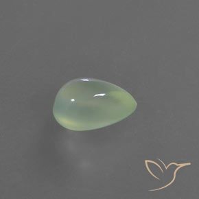 2.80 ct Green Prehnite Stone, Natural Prehnite in Pear Cabochon Shape for Sale