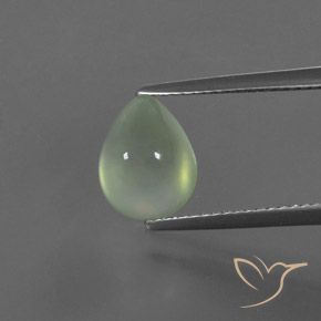 2.56ct Natural Pale Pear Green Prehnite, Pear Shape, Transparent
