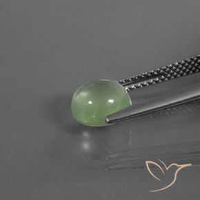 Prehnite Gemstone in 7.5 mm (calibrated) Size for Sale, Prehnite Stone in Light Pear Green Color