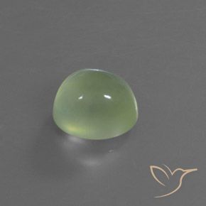3.91 ct Green Prehnite Stone, Natural Prehnite in Oval Cabochon Shape for Sale
