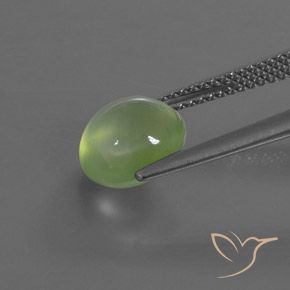 Prehnite Gemstone in 8.7 x 8 mm Size for Sale, Prehnite Stone in Lime Green Color