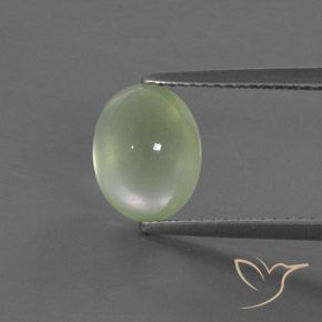 2.94ct Natural Pale Green Prehnite, Oval, Transparent