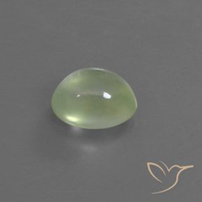 2.94 ct Green Prehnite Stone, Natural Prehnite in Oval Cabochon Shape for Sale