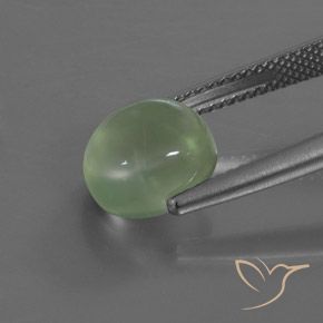 Prehnite Gemstone in 9.4 x 8.3 mm Size for Sale, Prehnite Stone in Yellow Green Color