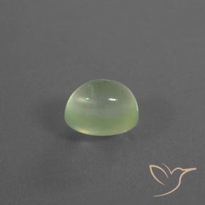 3.07 ct Green Prehnite Stone, Natural Prehnite in Oval Cabochon Shape for Sale