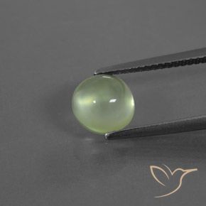 2.07ct Natural Pale Green Prehnite, Round, Transparent