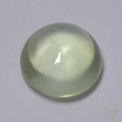 1.73 ct Green Prehnite Stone, Natural Prehnite in Round Cabochon Shape for Sale