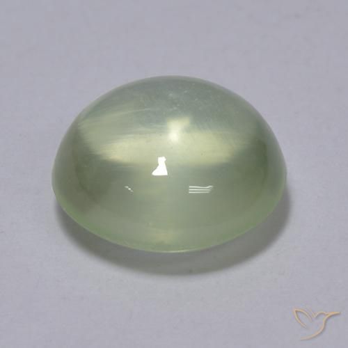Prehnite Gemstone in 7.5 mm (calibrated) Size for Sale, Prehnite Stone in Very Light Green Color