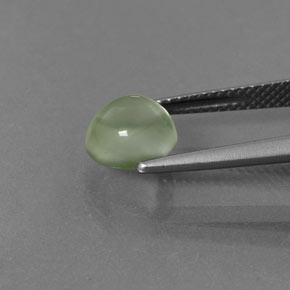 Prehnite Gemstone in 7.3 mm Size for Sale, Prehnite Stone in Green Color