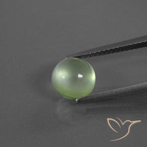 2.34ct Natural Light Pear Green Prehnite, Round, Transparent