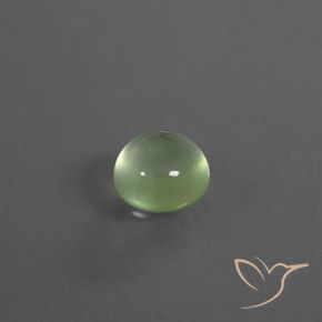 2.34 ct Green Prehnite Stone, Natural Prehnite in Round Cabochon Shape for Sale