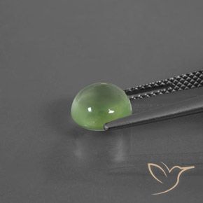 Prehnite Gemstone in 7.5 mm (calibrated) Size for Sale, Prehnite Stone in Light Pear Green Color