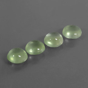 Medium Green Prehnite Gem - 1.4ct Round Cabochon (ID: 368585)