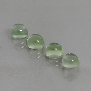 Prehnite Gemstones in 6.5 mm (calibrated) Size for Sale, Prehnite Stones in Green Color