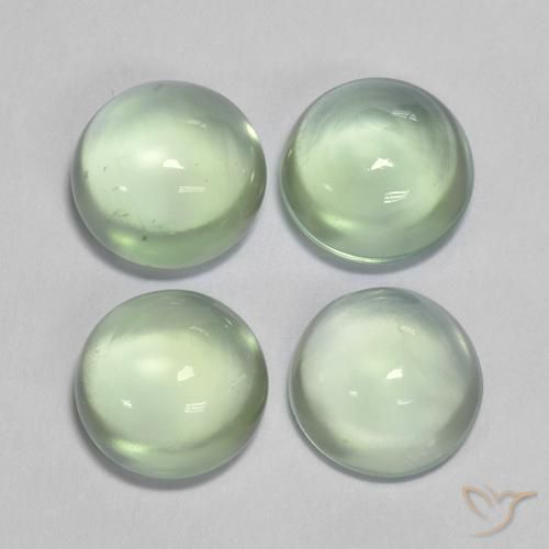 5.89ctw Natural Very Light Green Prehnite, Round, Transparent