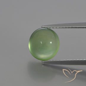 3.24ct Natural Yellowish Green Prehnite, Oval, Transparent