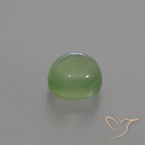 3.24 ct Green Prehnite Stone, Natural Prehnite in Oval Cabochon Shape for Sale