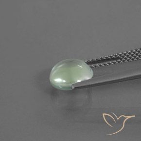 Prehnite Gemstone in 8 mm (calibrated) Size for Sale, Prehnite Stone in Very Light Green Color