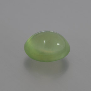 3.82 ct Green Prehnite Stone, Natural Prehnite in Oval Cabochon Shape for Sale