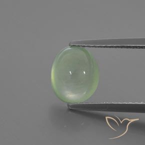 2.14ct Natural Very Light Green Prehnite, Oval, Transparent/Translucent