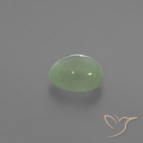 2.14 ct Green Prehnite Stone, Natural Prehnite in Oval Cabochon Shape for Sale
