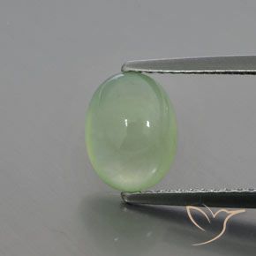 2.33ct Natural Yellow Green Prehnite, Oval, Transparent/Translucent