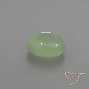 2.33 ct Green Prehnite Stone, Natural Prehnite in Oval Cabochon Shape for Sale