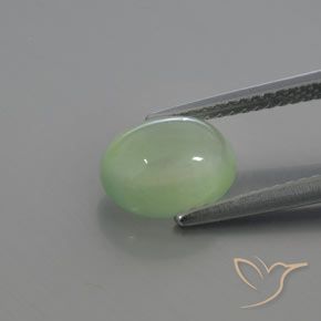 Prehnite Gemstone in 9 x 7 mm (calibrated) Size for Sale, Prehnite Stone in Yellow Green Color