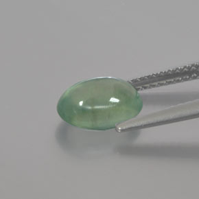 Prehnite Gemstone in 9 x 6.4 mm Size for Sale, Prehnite Stone in Light Green Color