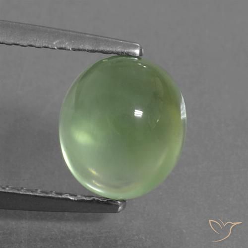 2.87ct Natural Lime Green Prehnite, Oval, Transparent