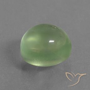 2.87 ct Green Prehnite Stone, Natural Prehnite in Oval Cabochon Shape for Sale