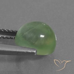 Prehnite Gemstone in 8.3 x 7.2 mm Size for Sale, Prehnite Stone in Lime Green Color