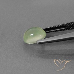 Prehnite Gemstone in 7.2 x 6 mm Size for Sale, Prehnite Stone in Yellow Green Color