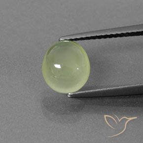 2.23ct Natural Pale Pear Green Prehnite, Oval, Transparent/Translucent