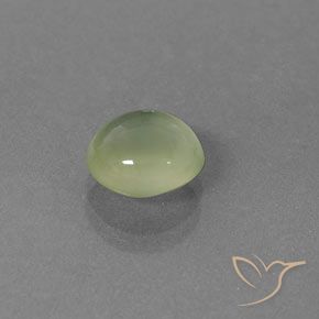 2.23 ct Green Prehnite Stone, Natural Prehnite in Oval Cabochon Shape for Sale