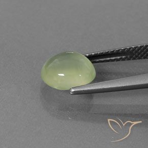 Prehnite Gemstone in 8.5 x 7.7 mm Size for Sale, Prehnite Stone in Pale Pear Green Color
