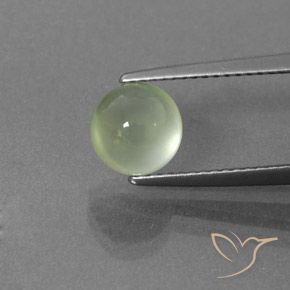 2.12ct Natural Light Green Prehnite, Round, Transparent/Translucent