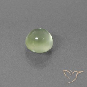 2.12 ct Green Prehnite Stone, Natural Prehnite in Round Cabochon Shape for Sale
