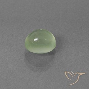 2.33 ct Green Prehnite Stone, Natural Prehnite in Oval Cabochon Shape for Sale