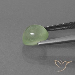 Prehnite Gemstone in 8.1 x 6.8 mm Size for Sale, Prehnite Stone in Light Green Color