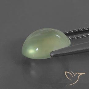 Prehnite Gemstone in 8.6 x 8 mm Size for Sale, Prehnite Stone in Light Green Color