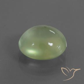 2.43 ct Green Prehnite Stone, Natural Prehnite in Oval Cabochon Shape for Sale
