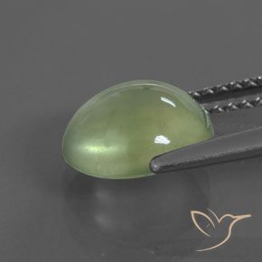 Prehnite Gemstone in 8.9 x 8 mm Size for Sale, Prehnite Stone in Lime Green Color