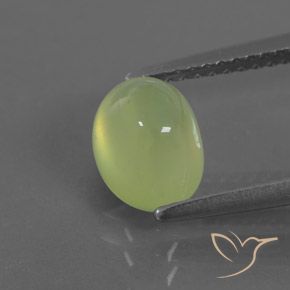 2.18ct Natural Lime Green Prehnite, Oval, Transparent/Translucent