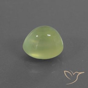 2.18 ct Green Prehnite Stone, Natural Prehnite in Oval Cabochon Shape for Sale
